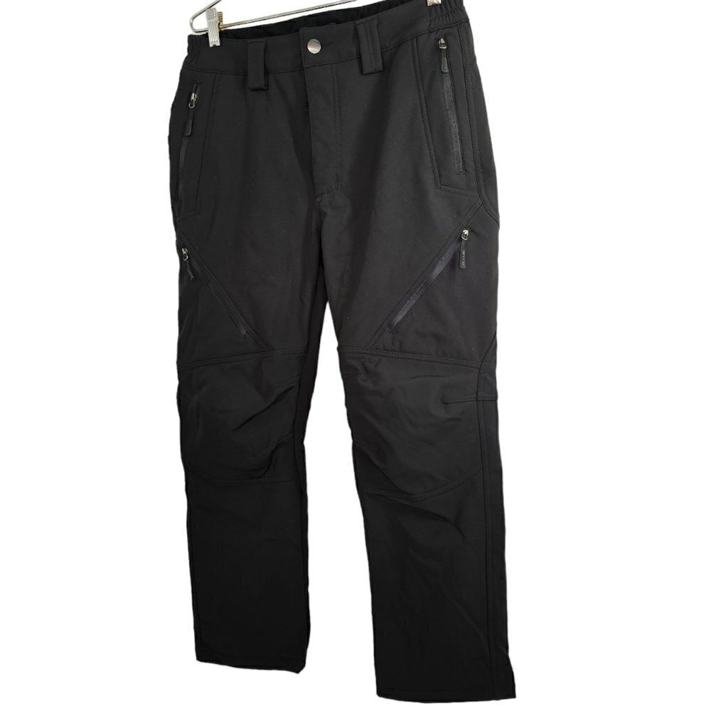 Free Soldier Repellent Softshell Fleece Lined Snowboarding Ski Pant Men 30 Black